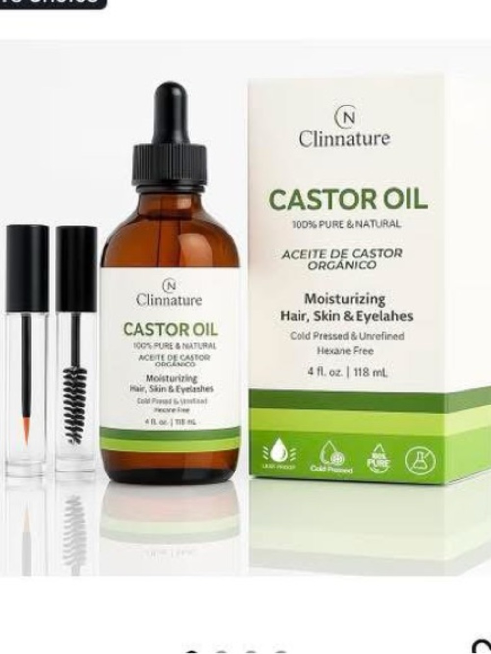 Castor Oil Serum for Hair, Skin & Eyelashes